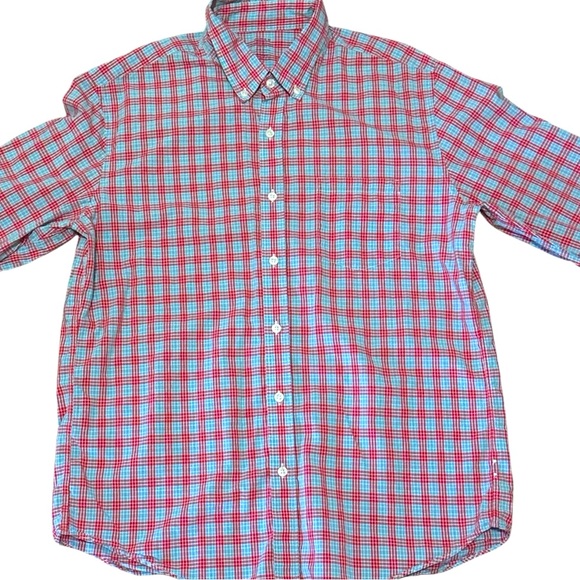 J Crew Casual Button Down Plaid Shirt 100% Lightweight Cotton, Large - Picture 1 of 6